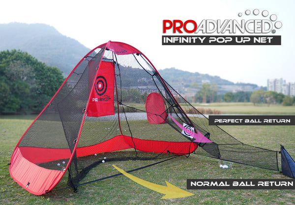 Infinity Pop Up Net - Multisport Indoor/Outdoor Hitting Net/Ball-Return System