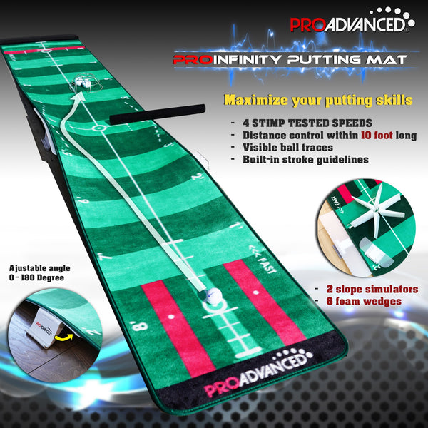 ProInfinity Putting Mat – The Secret Weapon for Pros, Lower Your Score by 3 Strokes in 3 Months!