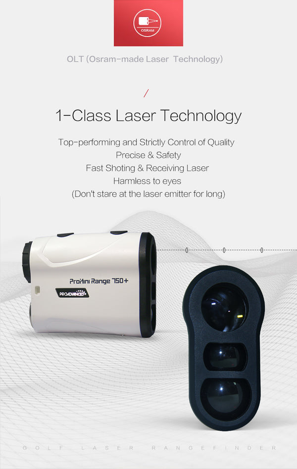 ProMini Range 750+ Slope Edition - Laser Rangefinder -  Continuous Measurement